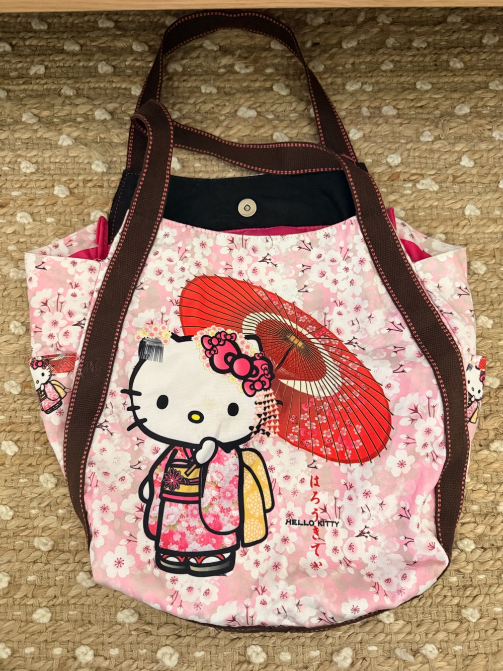 RARE Hello Kitty x Dearisimo Pink Sakura Tote circa 2016 Japan